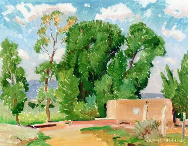 Taos Retreat by Victor Higgins Oil Painting Reproductions