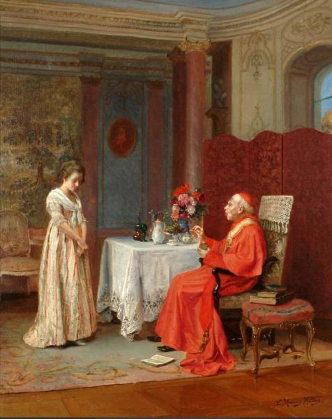 The Cardinal's Warning by Victor Marais-milton Oil Painting Reproductions