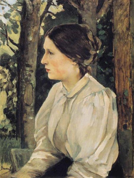 Victor Mikhail Vasnetsov Portrait Of Tatyana Vasnetsova, The Artist's Daughter