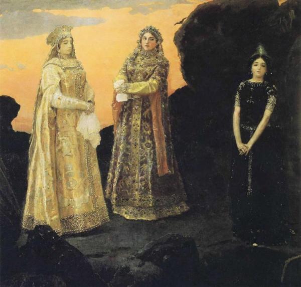 Three Tsarevnas Of The Underground Kingdom by Victor Mikhail Vasnetsov