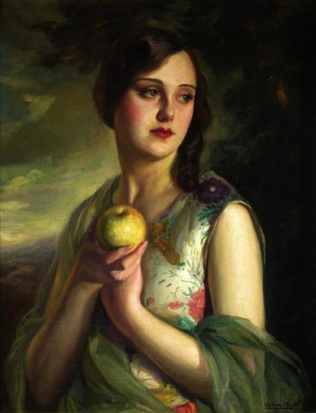 Mujer Con Manzana by Victor Moya Calvo