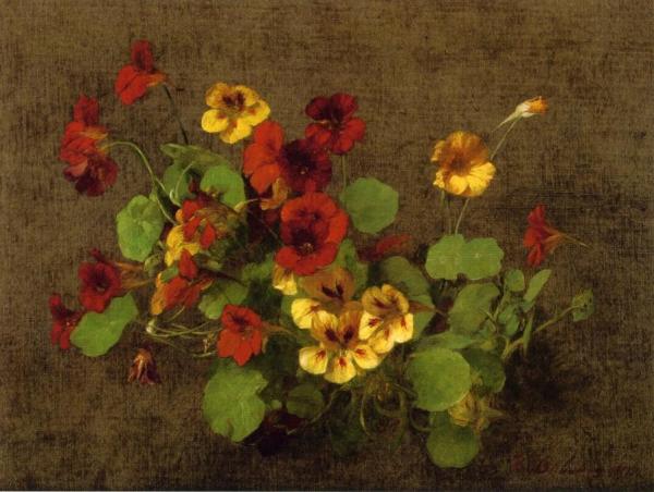 Nasturtiums by Victoria Fantin-latour
