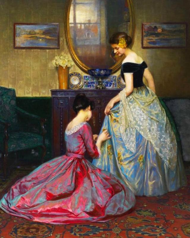 Preparing For The Ball, 1900 by Viktor Schramm