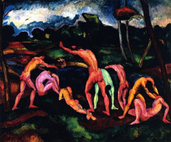 Boys Bathing by Vilmos Perlrott-csaba