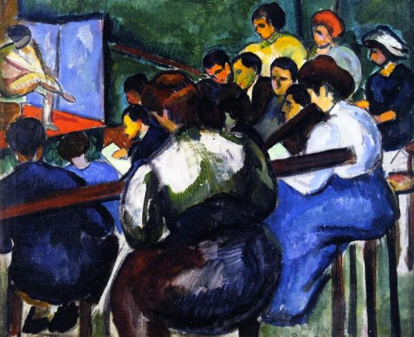 School Of Painters by Vilmos Perlrott-csaba Oil Painting Reproductions