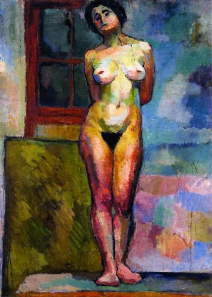 Standing Nude by Vilmos Perlrott-csaba Oil Painting Reproductions