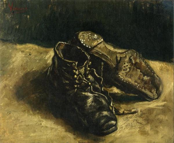 A Pair Of Shoes by Vincent Van Gogh