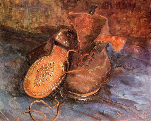 A Pair Of Shoes by Vincent Van Gogh