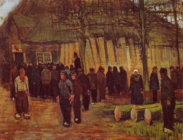 A Wood Auction by Vincent Van Gogh Oil Painting Reproductions