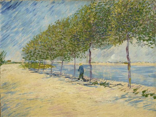 Along The Seine by Vincent Van Gogh Oil Painting Reproductions