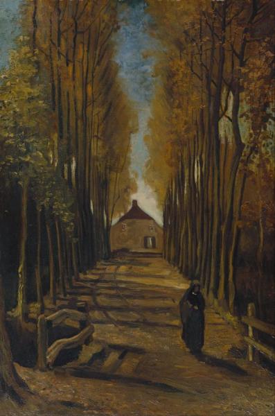 Avenue Of Poplars In Autumn by Vincent Van Gogh