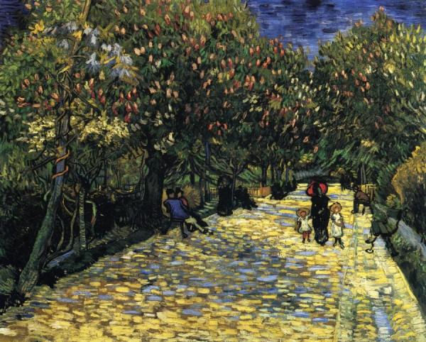 Avenue With Flowering Chestnut Trees by Vincent Van Gogh