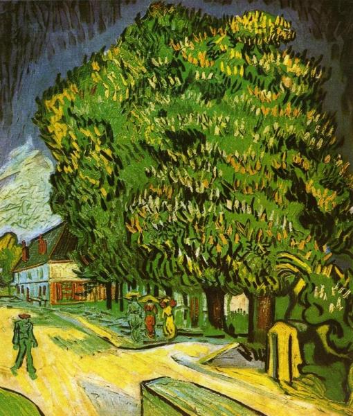 Chestnut Trees In Bloom by Vincent Van Gogh