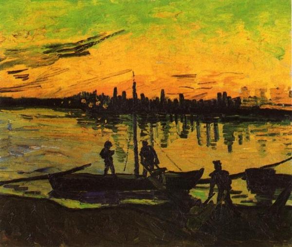 Coal Barges by Vincent Van Gogh