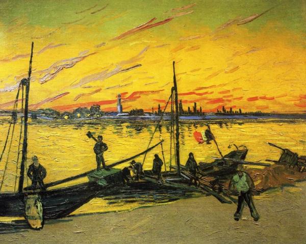 Coal Barges by Vincent Van Gogh