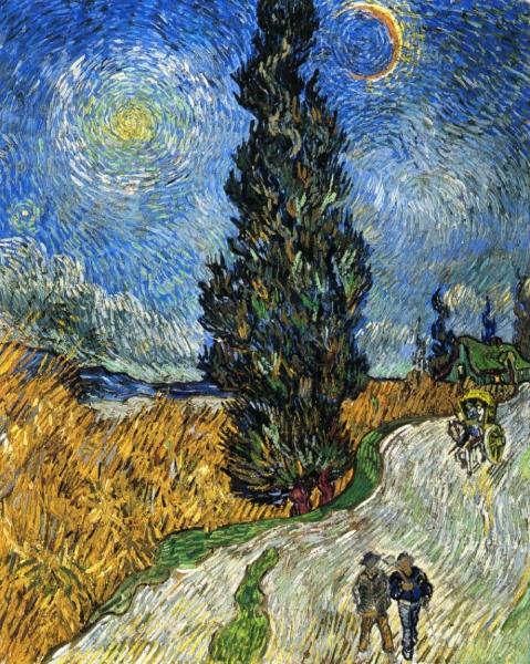 Cypress Against A Starry Sky by Vincent Van Gogh