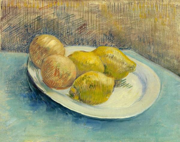 Dish With Citrus Fruit,1887 by Vincent Van Gogh