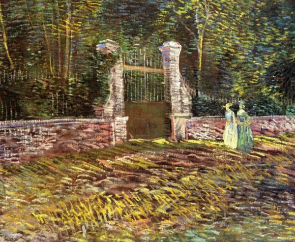 Entrance To The Park At Voyer-d'argenson In Asnieres by Vincent Van Gogh