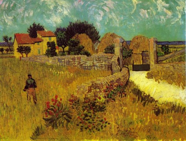 Farmhouse In Provence by Vincent Van Gogh Oil Painting Reproductions