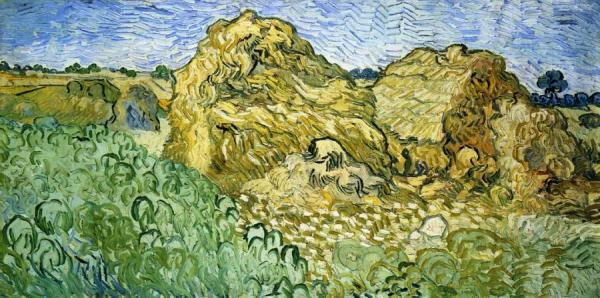 Field With Stacks Of Wheat by Vincent Van Gogh