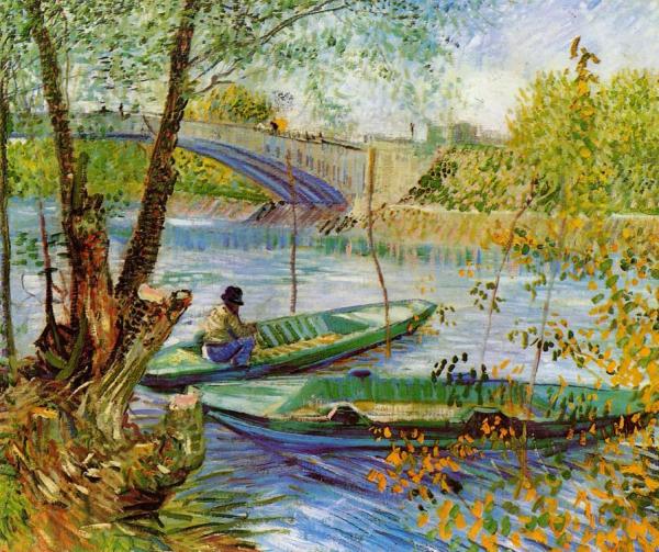 Fishing In The Spring, Pont De Clichy by Vincent Van Gogh Oil Painting Reproductions