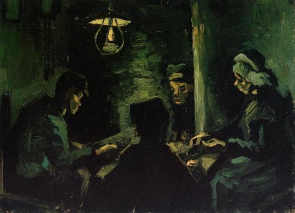 Four Peasants At A Meal by Vincent Van Gogh