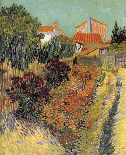 Garden Behind A House by Vincent Van Gogh