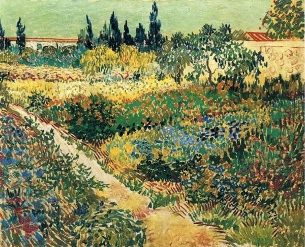 Garden With Flowers by Vincent Van Gogh