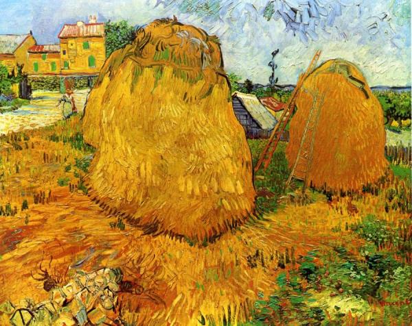 Haystacks In Provence by Vincent Van Gogh