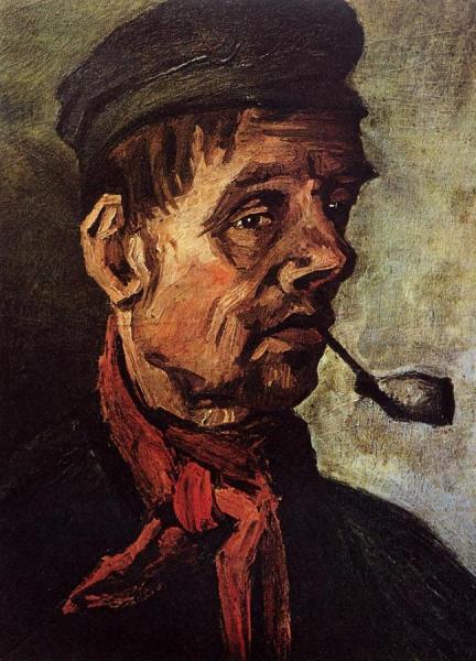 Head Of A Peasant With A Pipe by Vincent Van Gogh