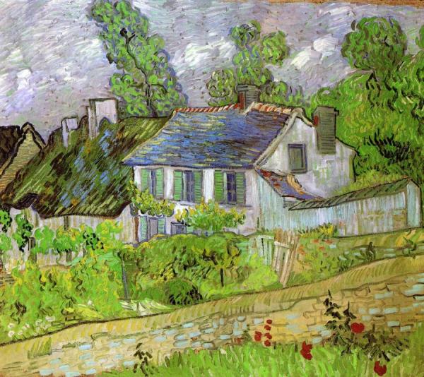 Houses In Auvers by Vincent Van Gogh