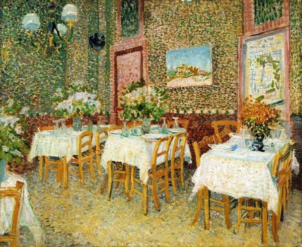 Interior Of A Restaurant by Vincent Van Gogh