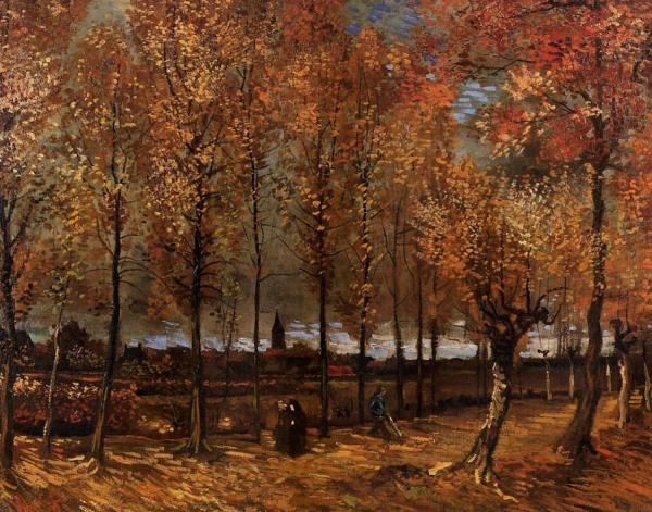 Lane With Poplars by Vincent Van Gogh Oil Painting Reproductions