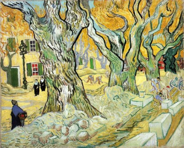 Large Plane Trees by Vincent Van Gogh