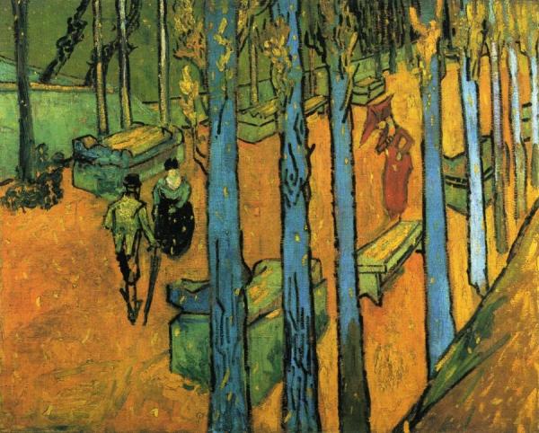 Les Alychamps, Autumn by Vincent Van Gogh