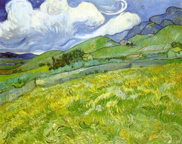 Mountain Landscape Behind Saint-paul Hospital by Vincent Van Gogh