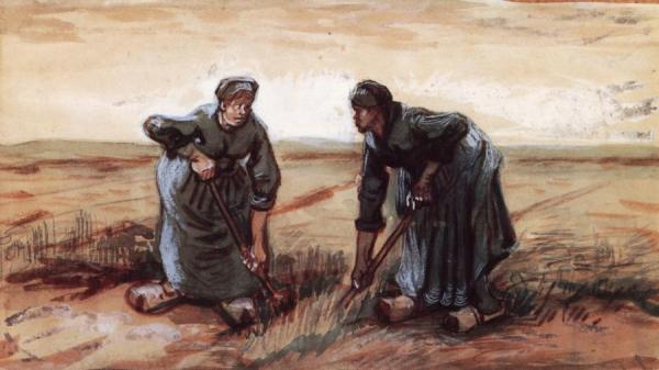 Peasants Digging by Vincent Van Gogh Oil Painting Reproductions