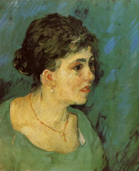 Portrait Of A Woman In Blue by Vincent Van Gogh
