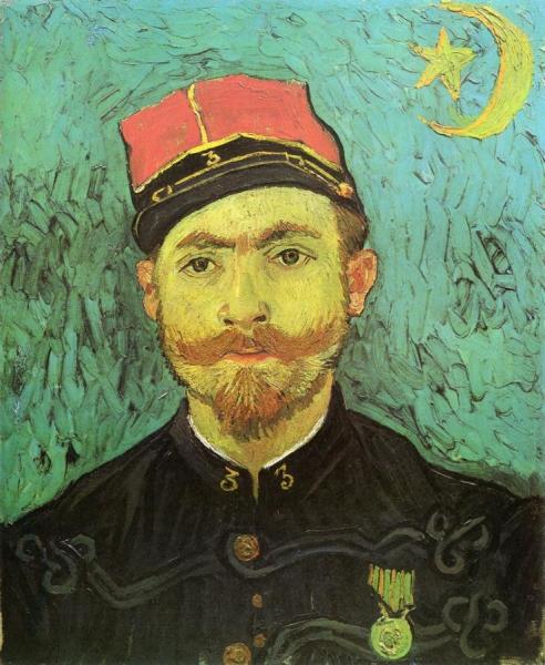 Portrait Of Milliet, Second Lieutnant Of The Zouaves by Vincent Van Gogh