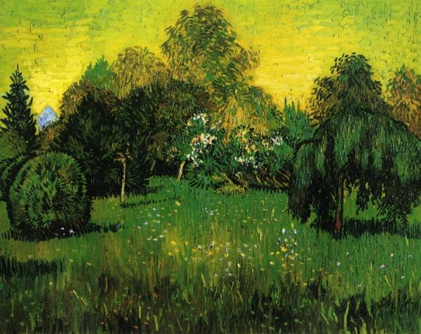 Public Park With Weeping Willow: The Poet's Garden I by Vincent Van Gogh