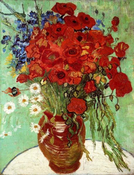 Red Poppies And Daisies by Vincent Van Gogh