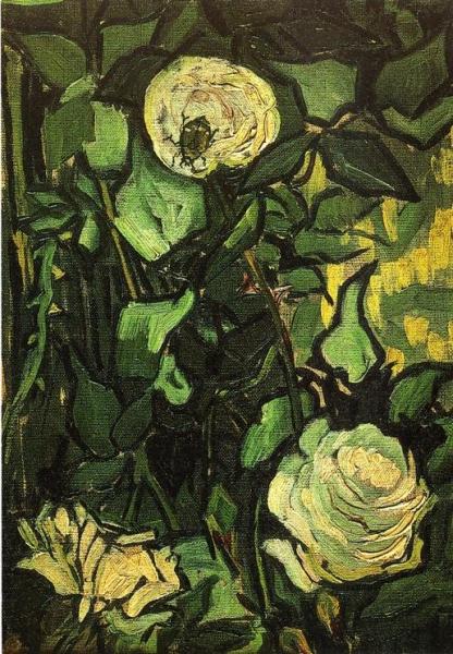 Roses And Beetle by Vincent Van Gogh
