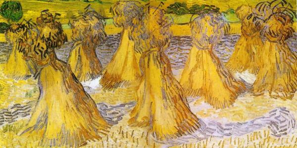 Sheaves Of Wheat by Vincent Van Gogh