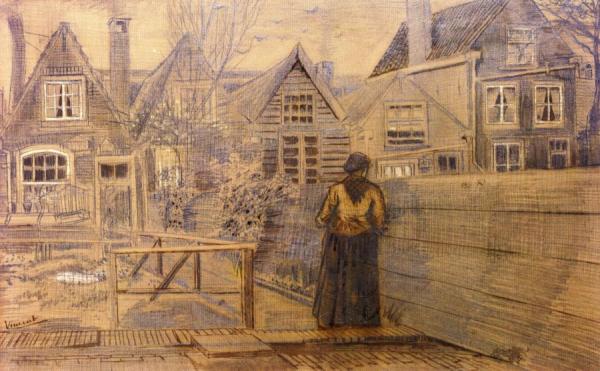 Sien's Mother's House Seen From The Backyard by Vincent Van Gogh