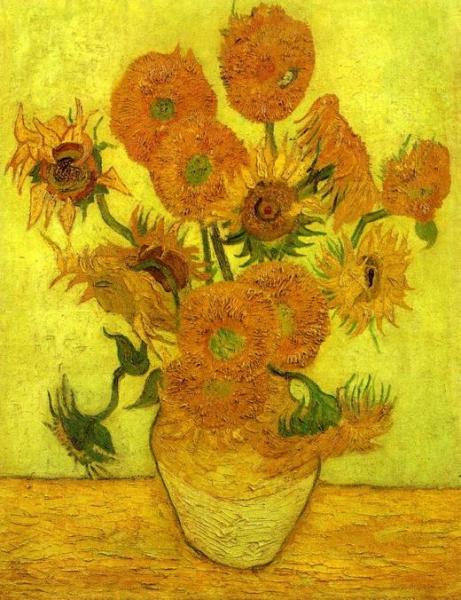 Still Life: Vase With Fifteen Sunflowers by Vincent Van Gogh