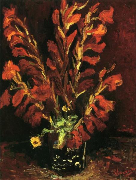 Still Life: Vase With Gladiolas by Vincent Van Gogh