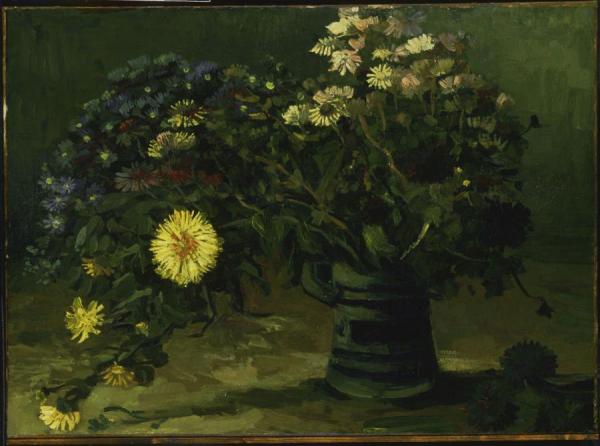 Still Life With A Bouquet Of Daisies by Vincent Van Gogh