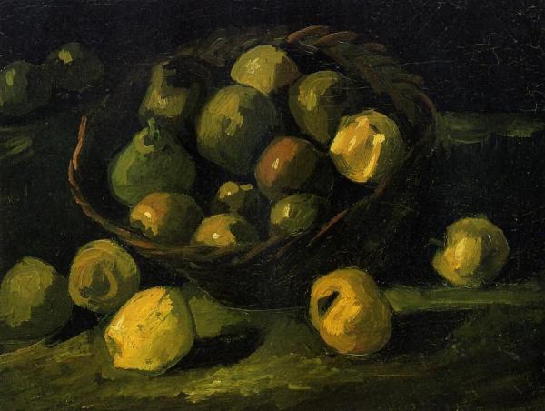 Still Life With Basket Of Apples by Vincent Van Gogh