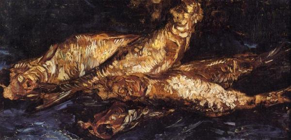 Still Life With Bloaters by Vincent Van Gogh Oil Painting Reproductions