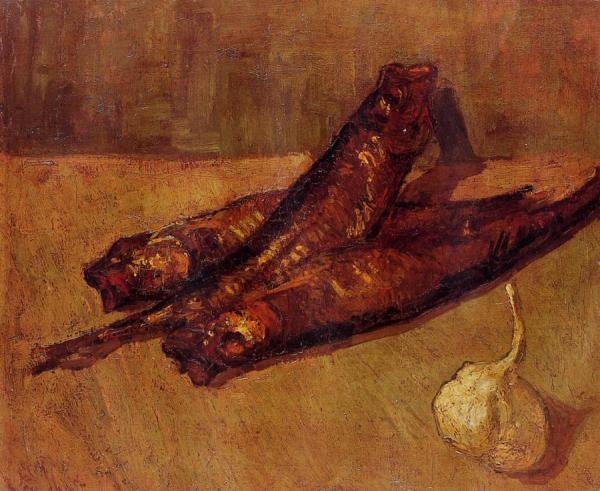 Still Life With Bloaters And Garlic by Vincent Van Gogh Oil Painting Reproductions